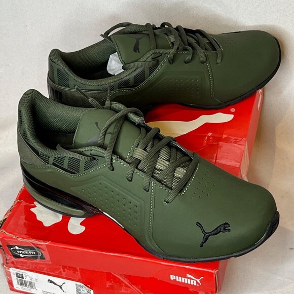 PUMA mens 10, Viz Runner Repeat Wide Myrtle-puma Black - Picture 4 of 6